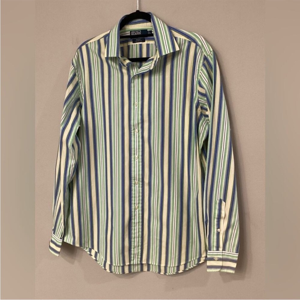 Ralph Lauren Polo Large Striped Button-down “Regents Custom Fit”